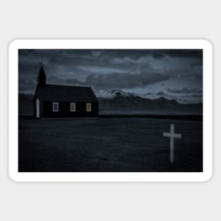 The Buðir Black Church - Iceland Sticker